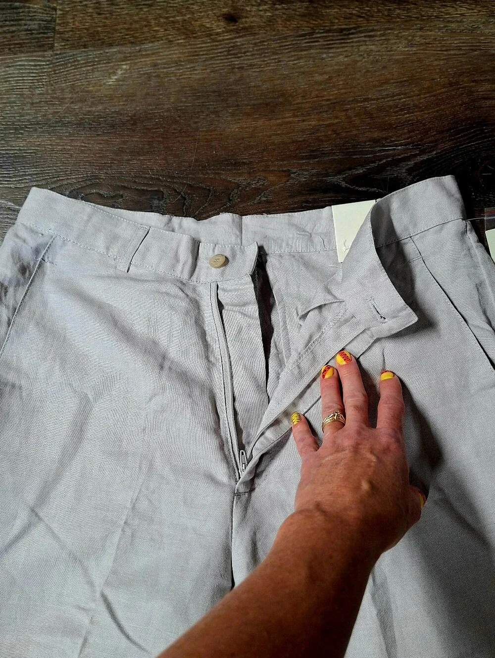Mojito Collection Flat Front Linen Blend Dress Pant, 29 X32, RN#109783, NWT